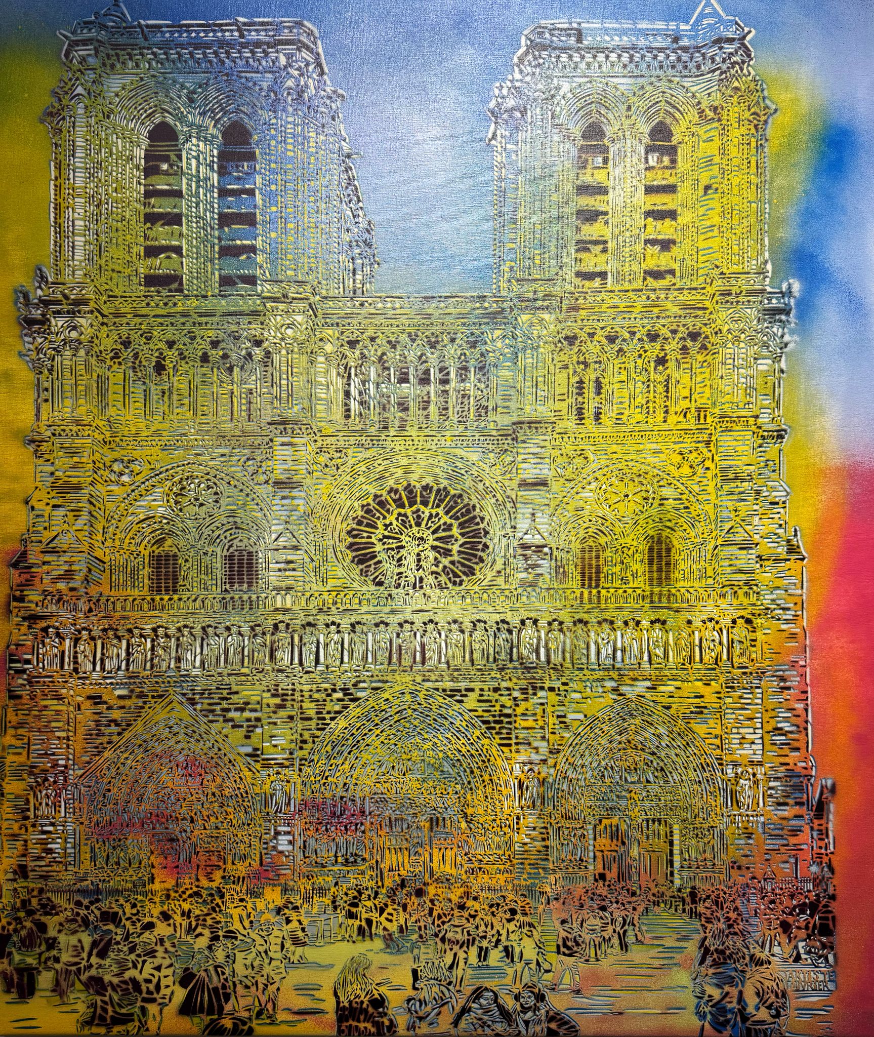 Notre Dame - Rose et bleue