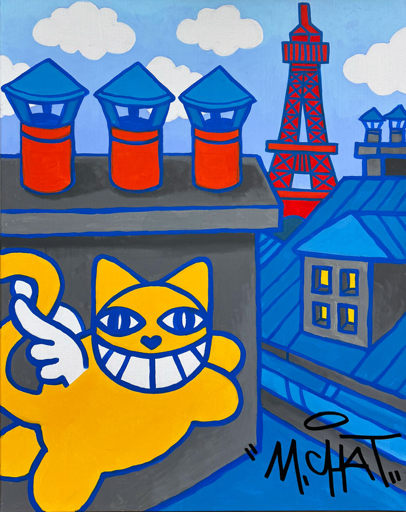 Chat ail sur les toits parisiens, 2024