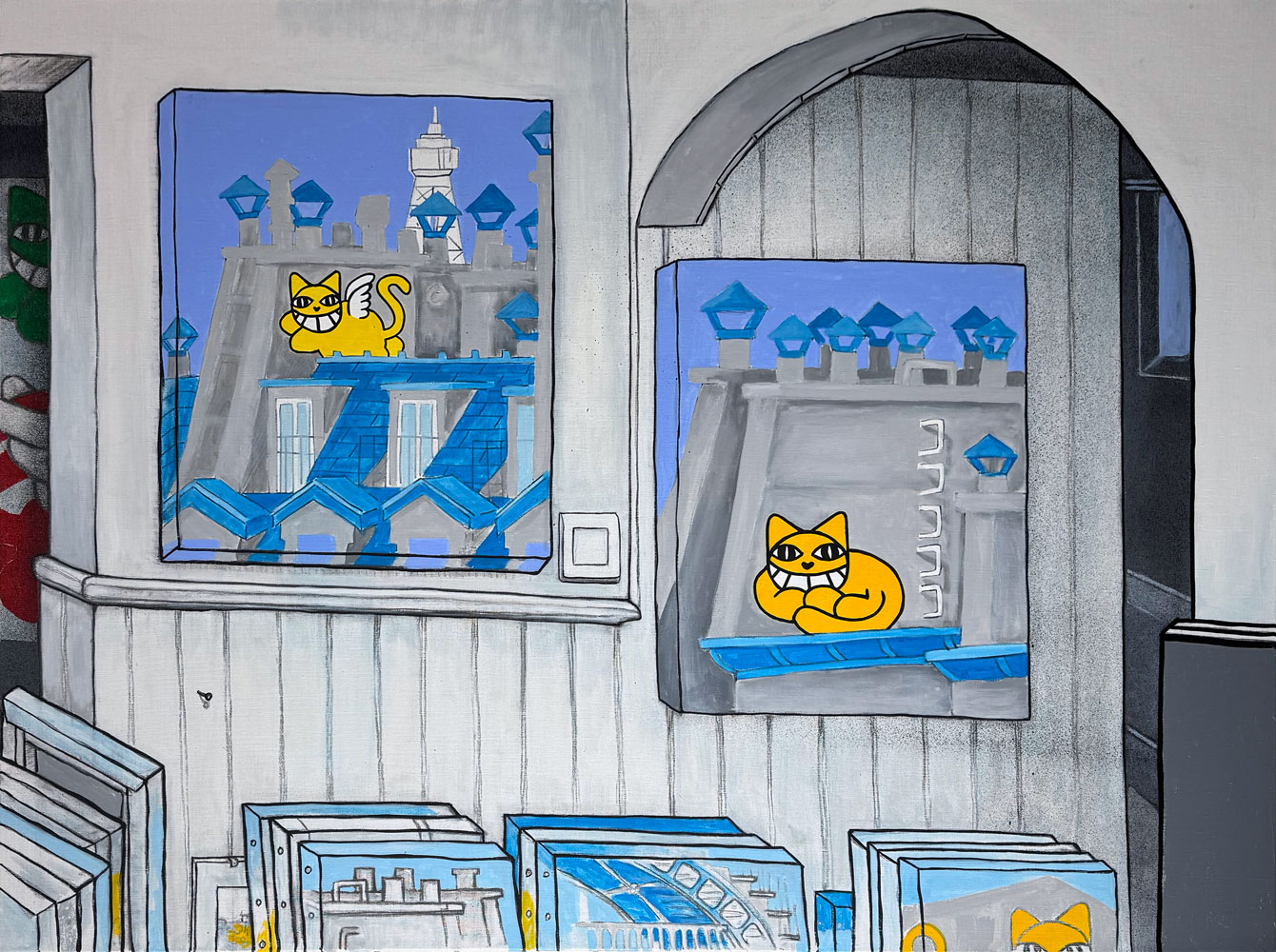 Dans l'atelier, en train de peindre, 2025