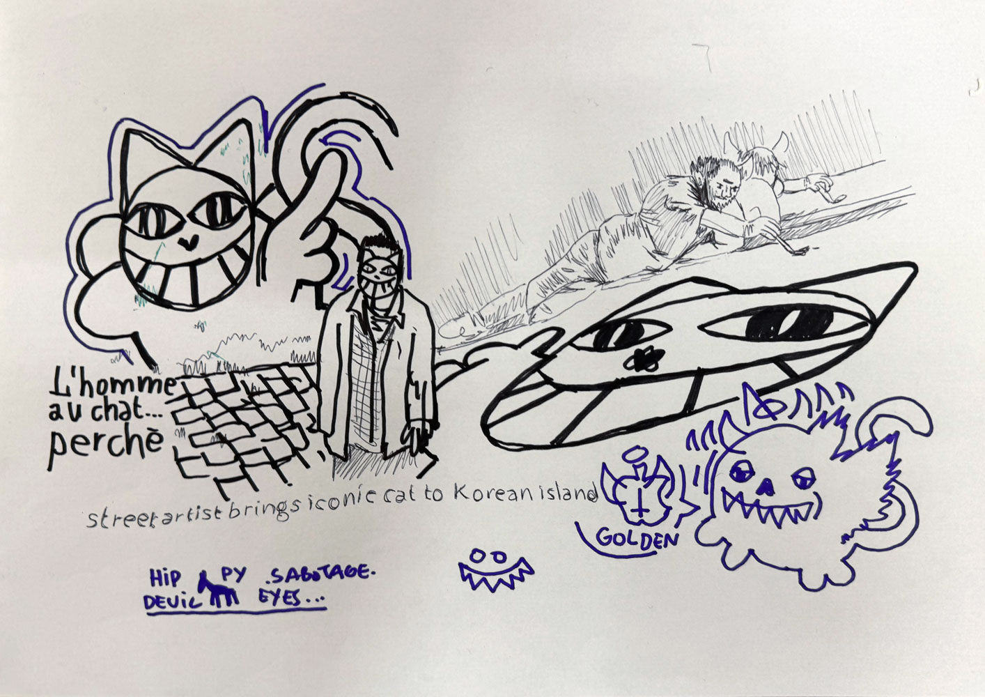 L'homme au chat perch�, 2025