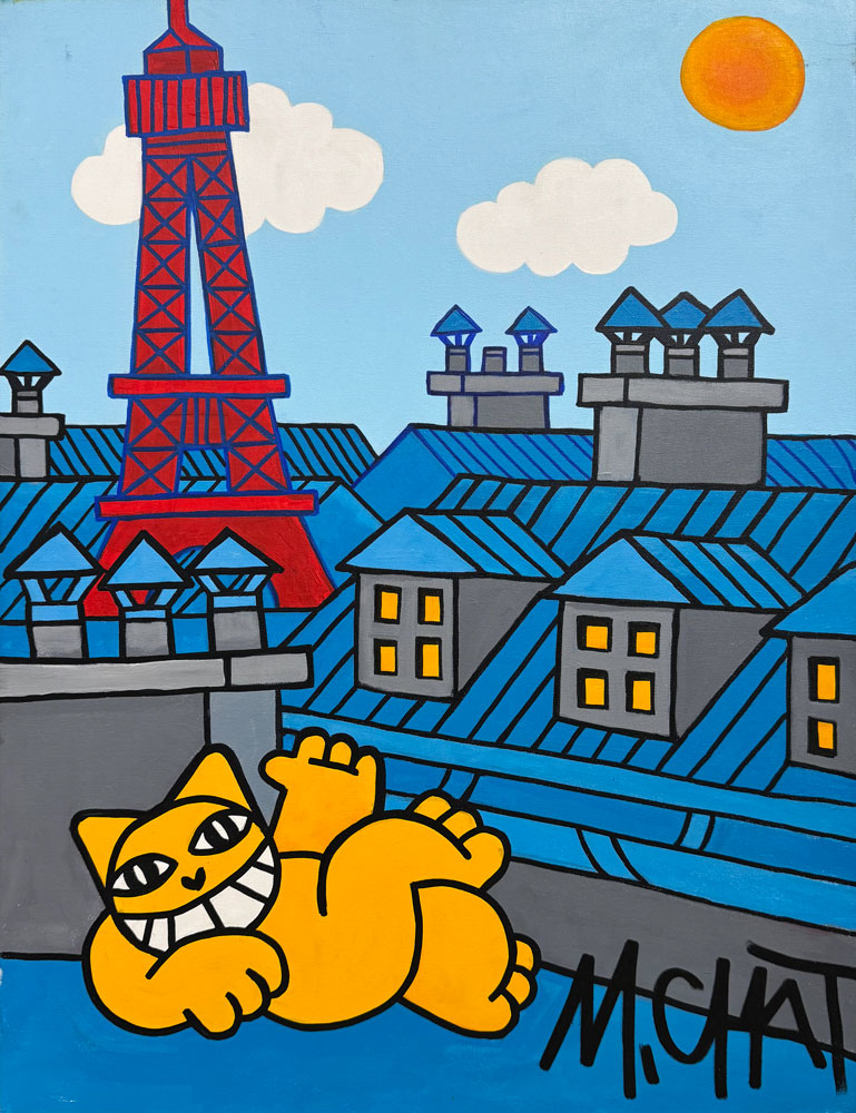 Siesta sous le soleil devant la tour Eiffel, 2025