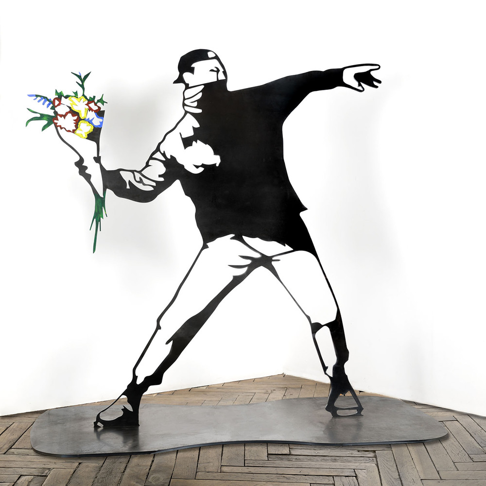 (d'après Banksy) Flower Bomber Sculpture, 2022