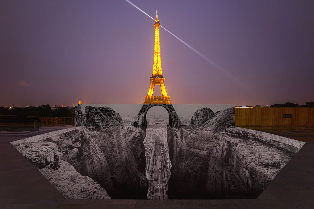 Trompe l'oeil, Les Falaises du Trocadéro, 19 mai 2021, Paris, France (JR 1-4), 2021